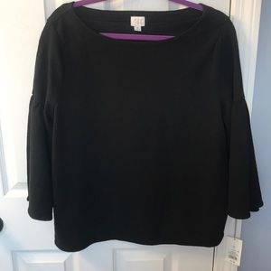 A new day from Target black bell sleeve top NWT